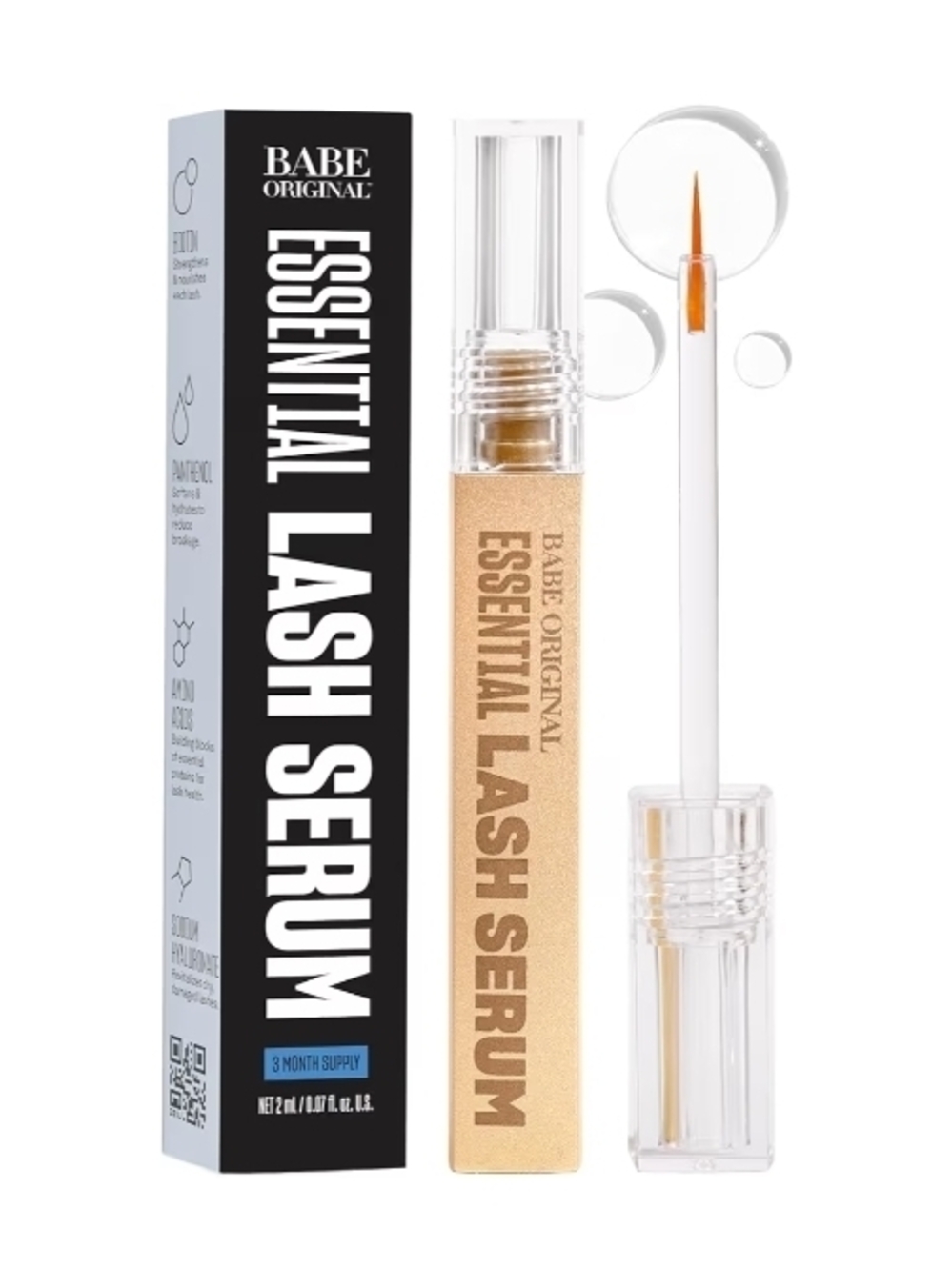 Babe Original Lash Serum - Fuller & Longer Looking Eyelashes, Advanced Lash Enha